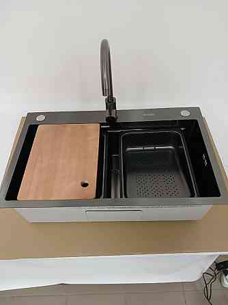 CM 75*46B Кухонна мийка PVD чорна (Work station) Valeso Handmade Коломыя