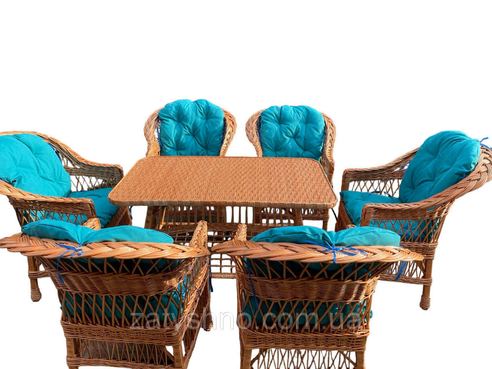 Меблі плетені 6 крісел і стіл Київ - фото 8