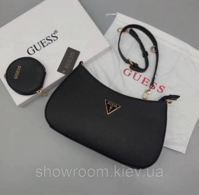 Жіноча сумка багет Guess (H7-13) black Київ - фото 2