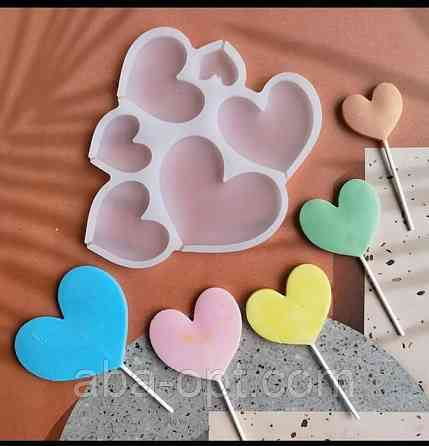 Форма силіконова для льодяників на 6 виробів 16 х 12 см Серце (шт.) Одеса