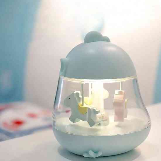 Музыкальный Ночник аккумуляторный Цыпленок Карусель (Голубой) Винница