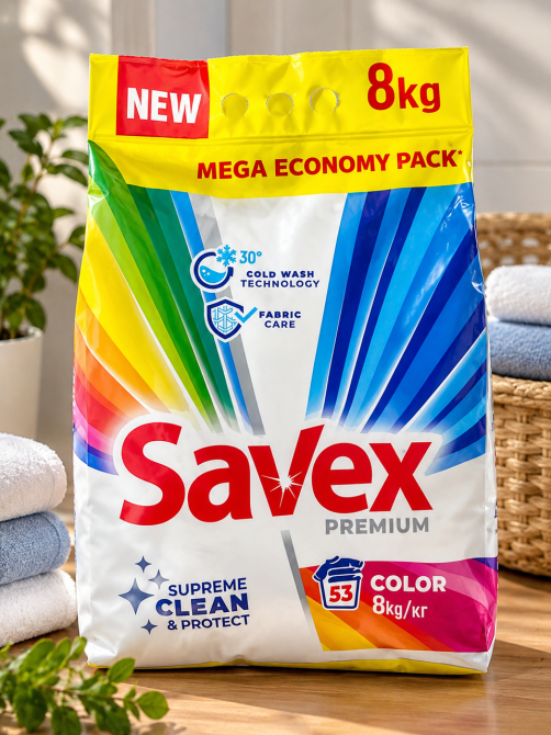 Стиральный порошок Savex Automat Premium Color 8 кг Киев - изображение 1