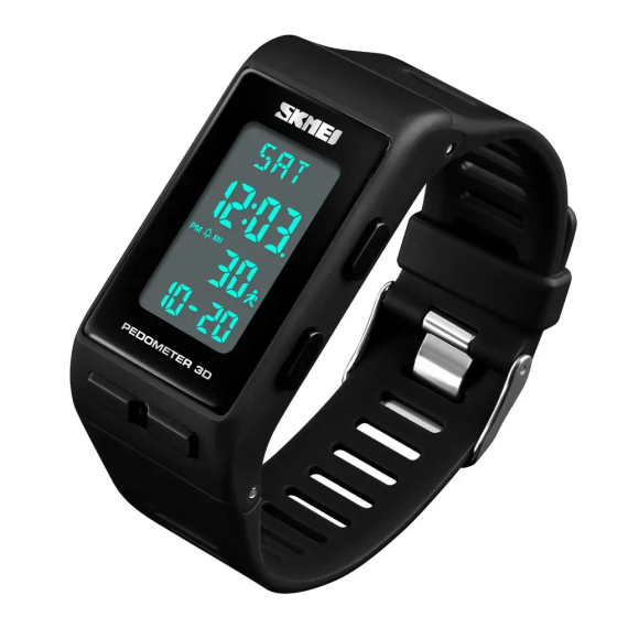 Годинник спортивний Skmei 1363 3D Pedometer Чорний Вінниця