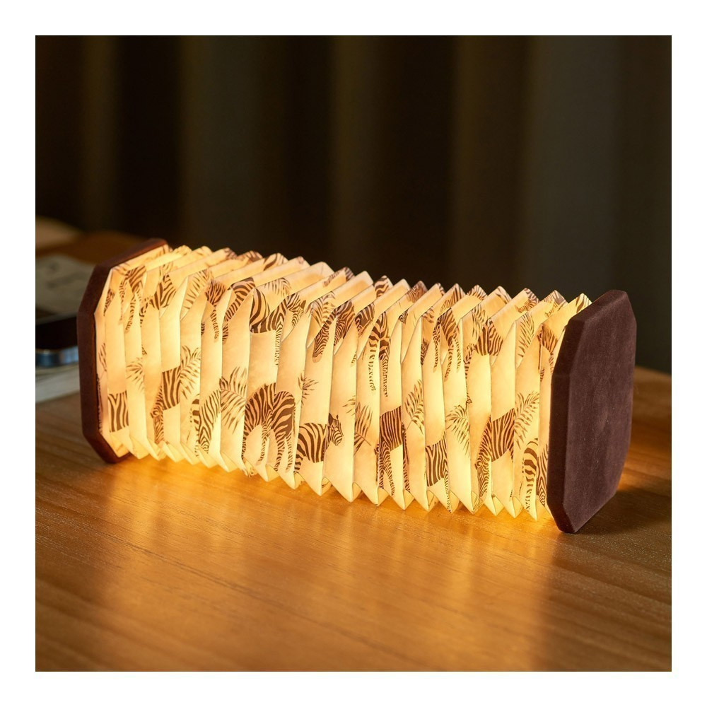 Світильник-гармошка на акумуляторі Velvet Accordion Zebra Gingko (Коричневий) Вінниця - фото 6