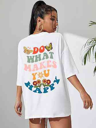 Футболка жіноча з принтом  44 Біла 2634324769 Дніпро