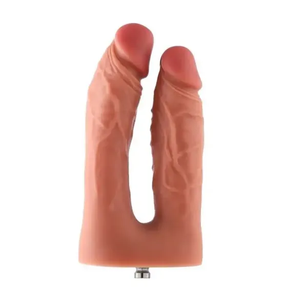 Подвійний фалоімітатор для секс-машин Hismith Silicone Double Penetrator Dildo, система KlicLok Львів