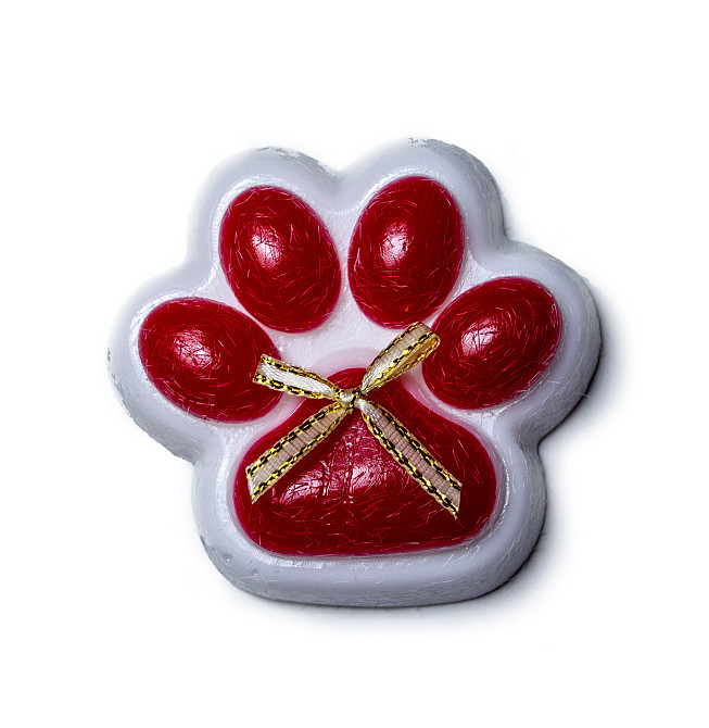 Игрушка-антистресс Сквиш ТапоЛапка Лапка Новогодняя бело-красная Одесса - изображение 1