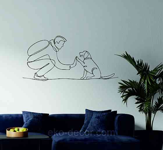 Декоративное настенное Панно «Домашний питомец» Декор на стену 110*52 см, Черный Киев