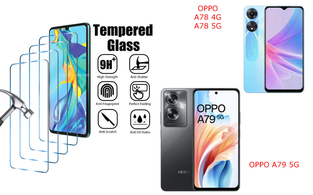 Захисне скло ArmorGlass для OPPO A78 4G, A78 5G, OPPO A79 5G – стійке до подряпин та ударів Київ - фото 1