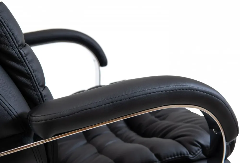 Офісне Крісло Керівника Richman Valencia Шкіра Комбо Lux Хром М3 MultiBlock Чорний Дніпро - фото 4