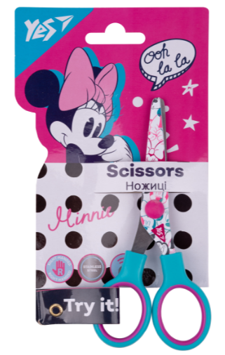 Ножиці дитячі 13 см "Yes" з принтованим лезом Minnie Mouse, 480416, шт Київ - фото 1