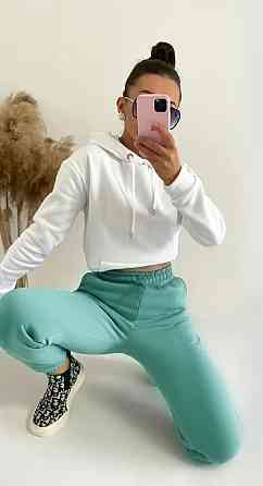 Женские спортивные штаны двунить Бирюзовый L Харьков