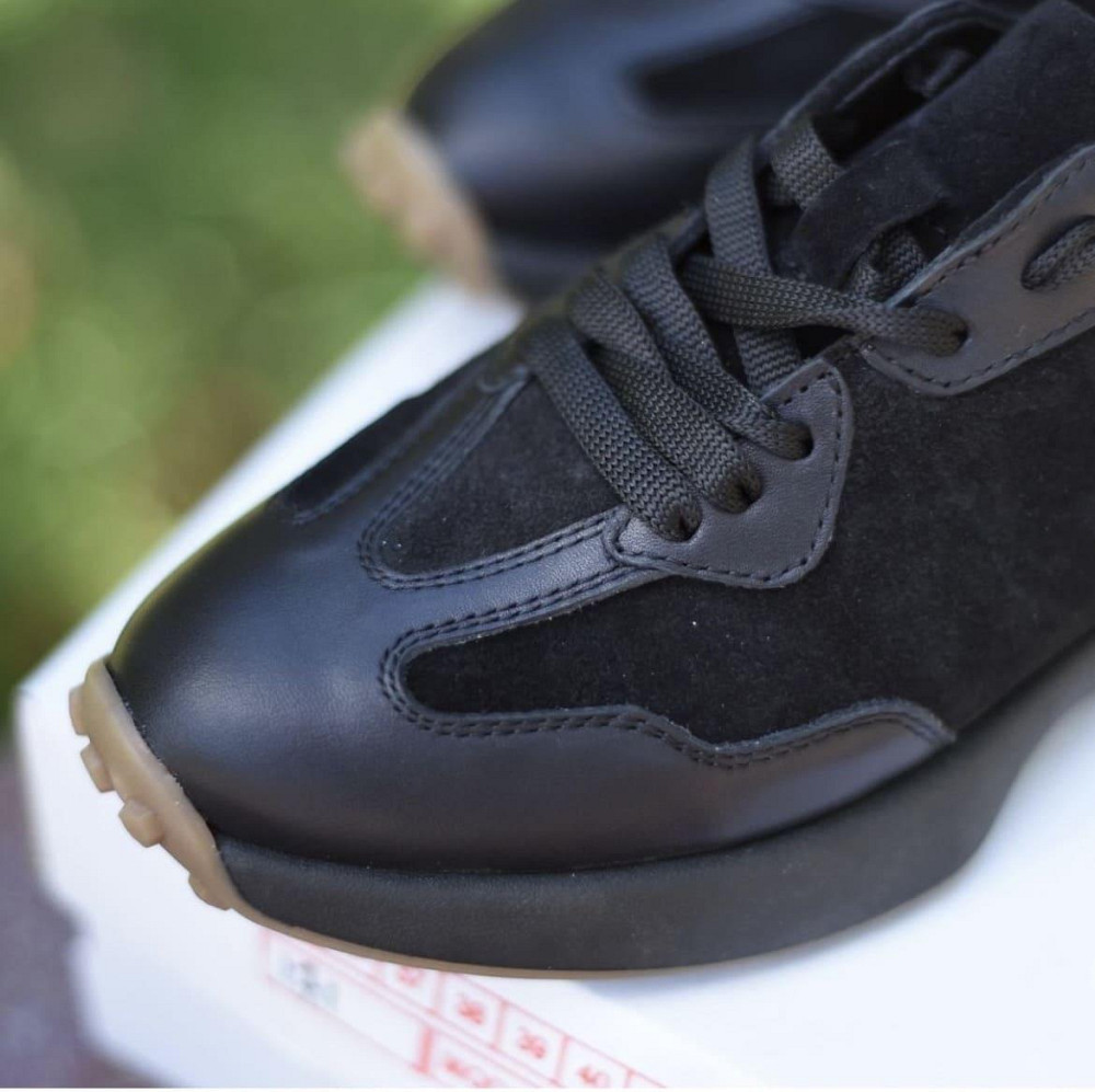 EMELI Кросівки жіночі EMELI 171/1 чорні (весна-осінь, шкіра+замша натуральна) (4779) Коломия - фото 7