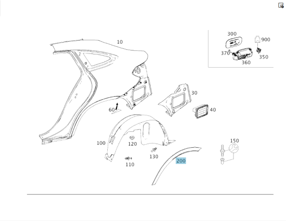 Mercedes-Benz  A2928852122 Розширювач колісної арки задньої правої GLE Coupe C292 Одесса