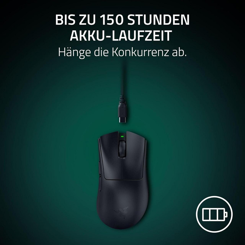 Ігрова миша Razer DeathAdder V4 Pro чорна Ultralight Wireless 56 g HyperSpeed 2.4 GHz Focus Pro 45K оптичний сенсор до 8000 Hz Київ - фото 2