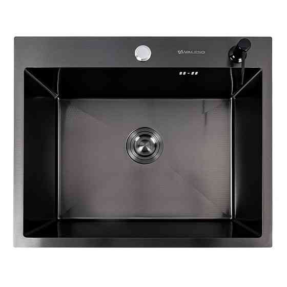 Кухонна мийка 60*50 PVD чорна VALESO Handmade DECOR (3,0/0,8) Коломыя