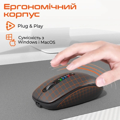 Мишка Meetion BTM100R Wireless/Bluetooth Black (MT-BTM100R-A) Вінниця - фото 6
