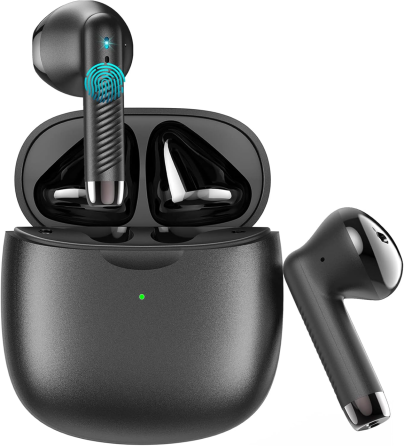 Беспроводные наушники Jxrev Bluetooth 5.4, Hi-Fi, 13 мм, ANC, IP7, до 32 часов, USB-C, сенсорное управление, Black Киев