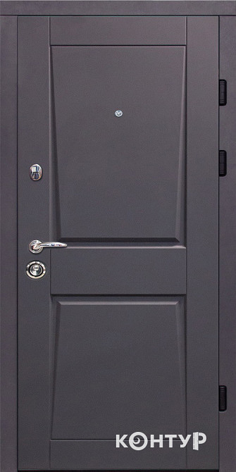 Двері квартирні, серія ТИП 3.2 модель 338/613 софттач сірий/супермат білий 860 Київ - фото 1