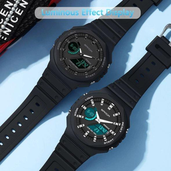 Водостойкие тактические кварцевые часы Sanda Jocker black Винница - изображение 6
