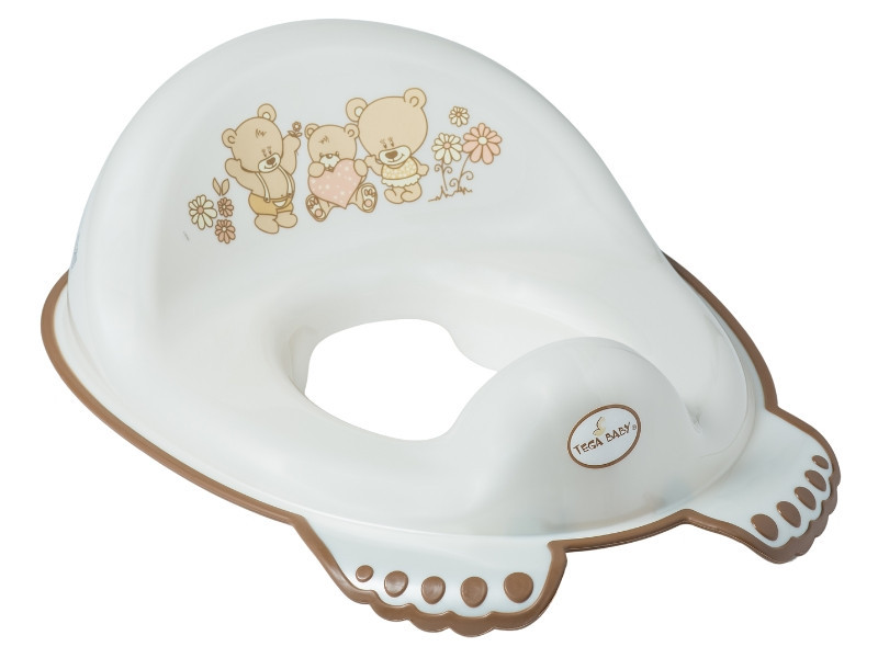 Накладка дитяча антиковзка на сидіння унітазу Teddy Bear white pearl Київ - фото 1