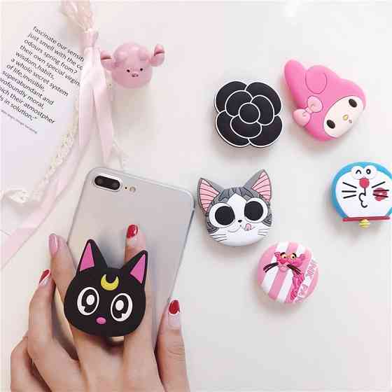 Попсокет PopSocket 3D ZucZug держатель для телефона (Серия коты, Кот с луной) Николаев