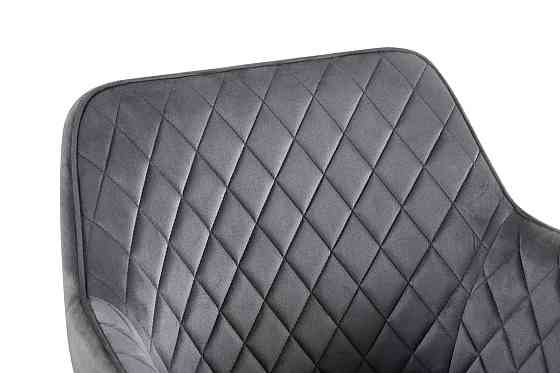 Стілець поворот Імпульс, чорний/велюр темно-сірий Днепр