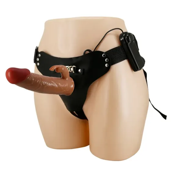Страпон унисекс с вибростимуляцией Pretty Love - Marion Universal Strap-On Harness, Dildo 7.4'' Sex Aura Киев