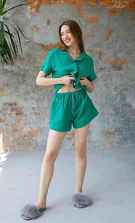 Жіночий літній костюм шорти і сорочка М Зелений Харків
