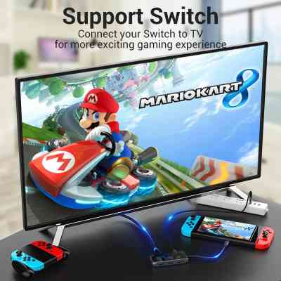 Концентратор Vention USB 3.1 Type-C to HDMI 4K60Hz/USB 3.0х3/RJ45/PD 87W 6-in-1 Mirrored Surface (TFFHB) Вінниця