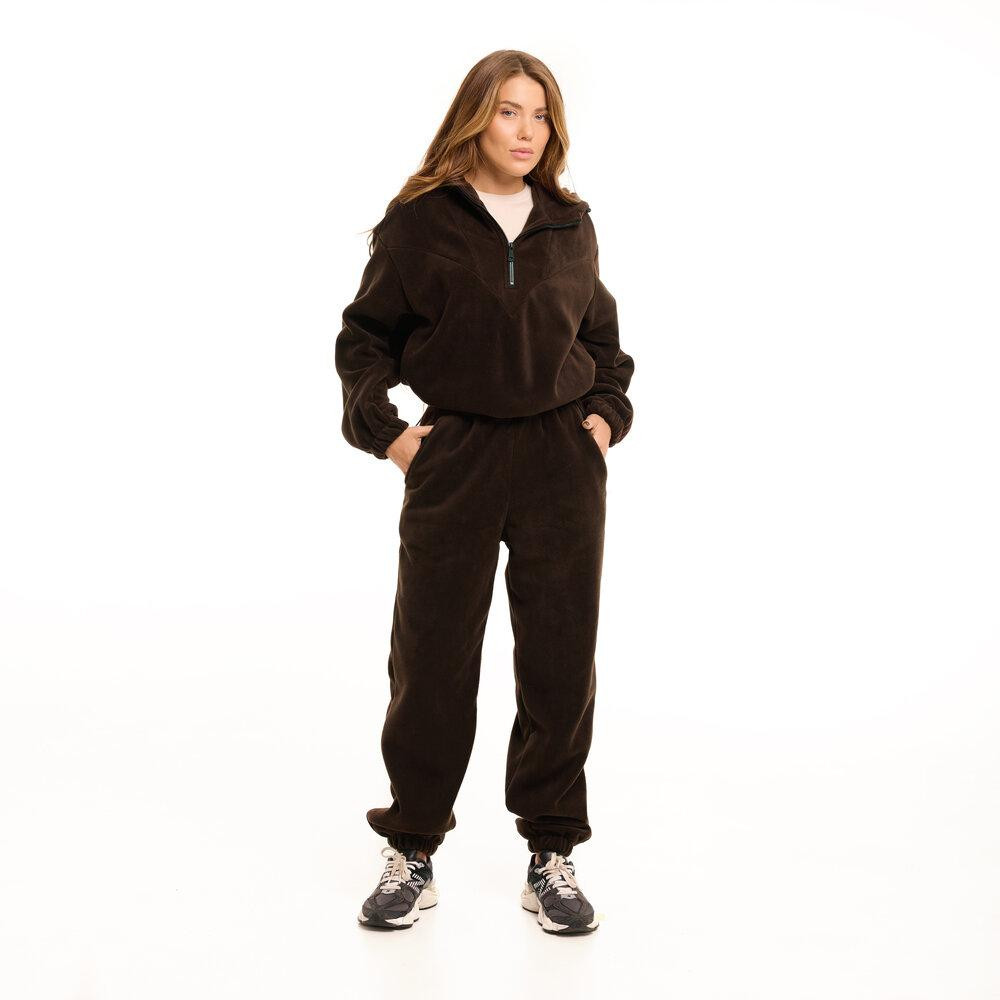 Шоколадний костюм зимовий флісовий. Жіночий теплий костюм Pobedov Huggi жіночий Київ - фото 1