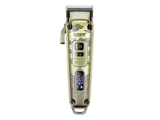 Машинка для пiдстригання 5Вт акумулятор (clipper) V-005, 8 насадок, LED дисплей ТМ VGR Київ