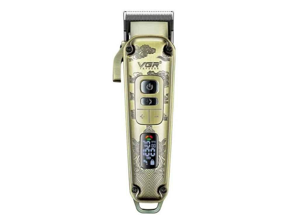 Машинка для пiдстригання 5Вт акумулятор (clipper) V-005, 8 насадок, LED дисплей ТМ VGR Київ - фото 1