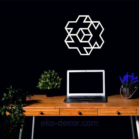 Декоративное настенное Панно «Плюсы» Декор на стену 90*90 см, Белый Киев