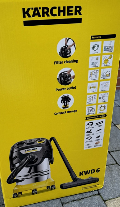 Пылесос KARCHER WD6 P S V-30/6/22/T с розеткой пилосос kercher. Харків - фото 2
