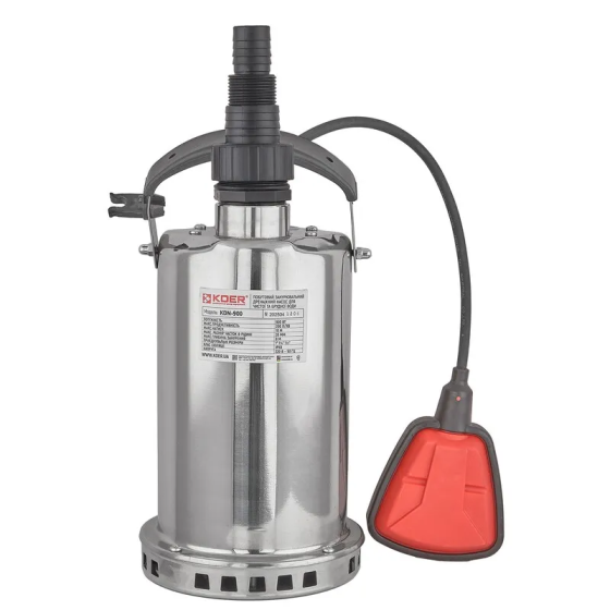 Насос дренажний Koer KDN-900 корпус нержавіюча сталь Н=10М, Q=12кбМ, P=900 Вт (KP3355) Київ