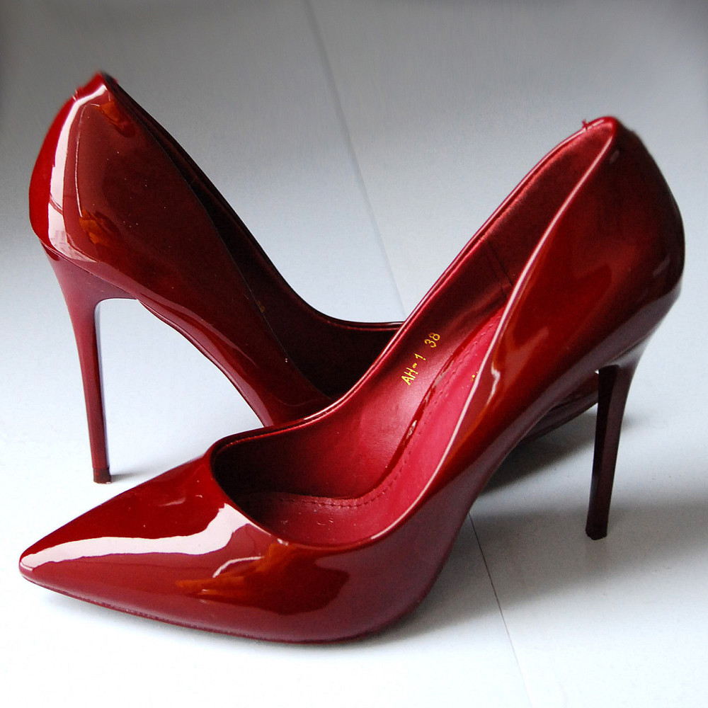 Comer Туфлі жіночі COMER бордові екоклак каблук 11 см (37р.-24 см, (2398) Коломия - фото 1