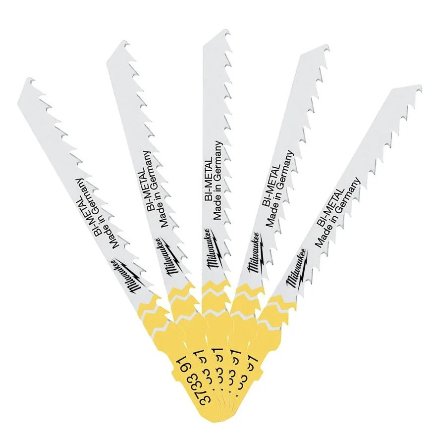 Полотна для лобзика T144DF Bi-Metal MILWAUKEE, 75мм/ крок зубу 4,0мм, (5шт), (деревина, швидкий різ) Одеса - фото 2