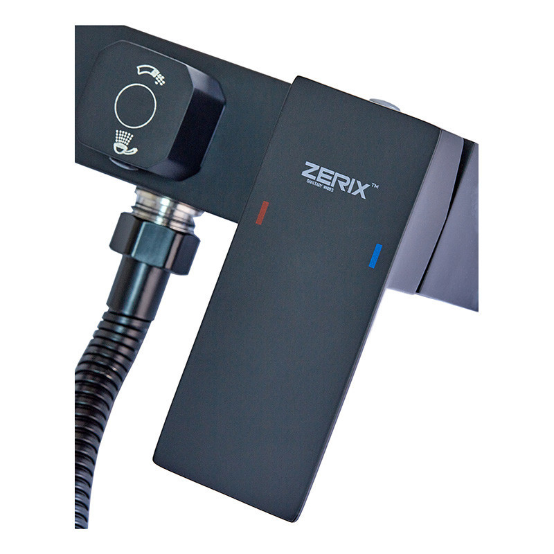 Смеситель для ванны Zerix KUB-008 Euro Black из нержавеющей стали SUS304 Харьков - изображение 2