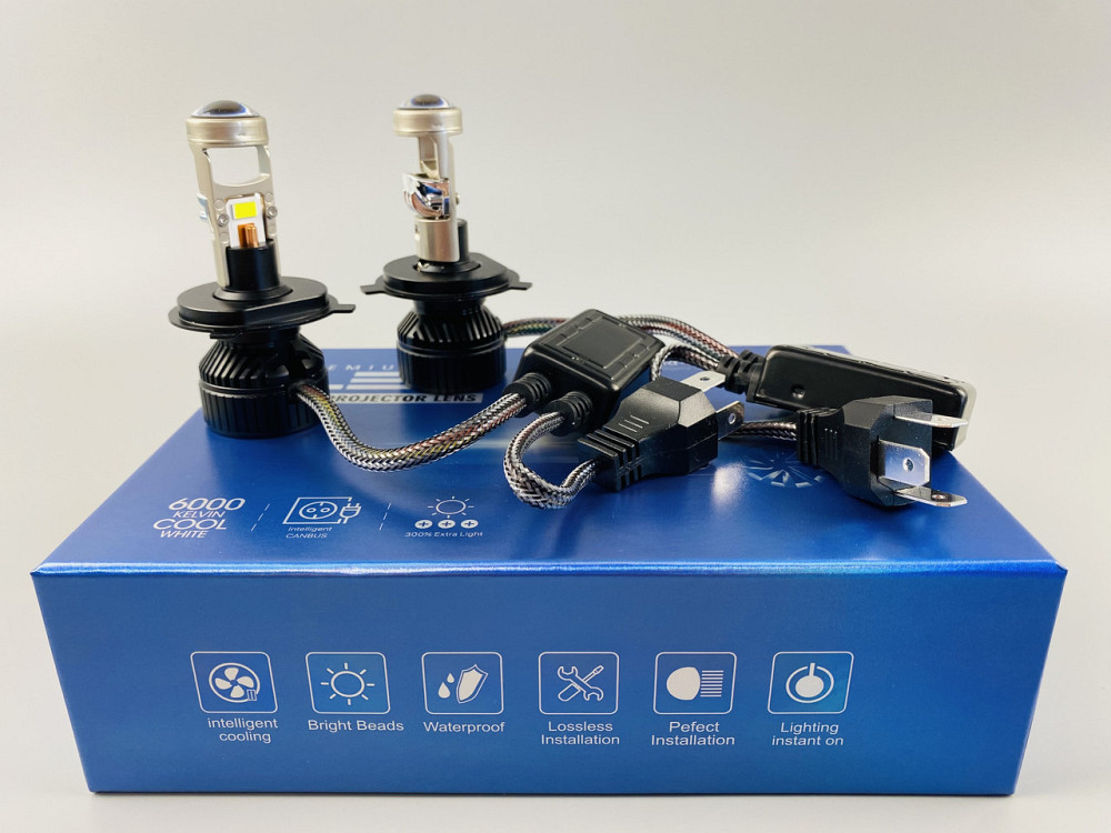 Світлодіодна лампа. (К-кт 2 шт) 12V-36V 90W set (реальних ватів) LED + лінза + чітка світлотінева межа Мукачево - фото 4