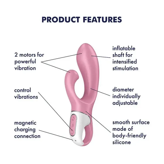 Вібратор-кролик надувний Satisfyer Air Pump Bunny 2 Львів