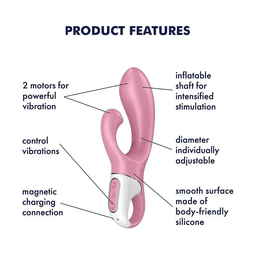 Вібратор-кролик надувний Satisfyer Air Pump Bunny 2 Львів - фото 4