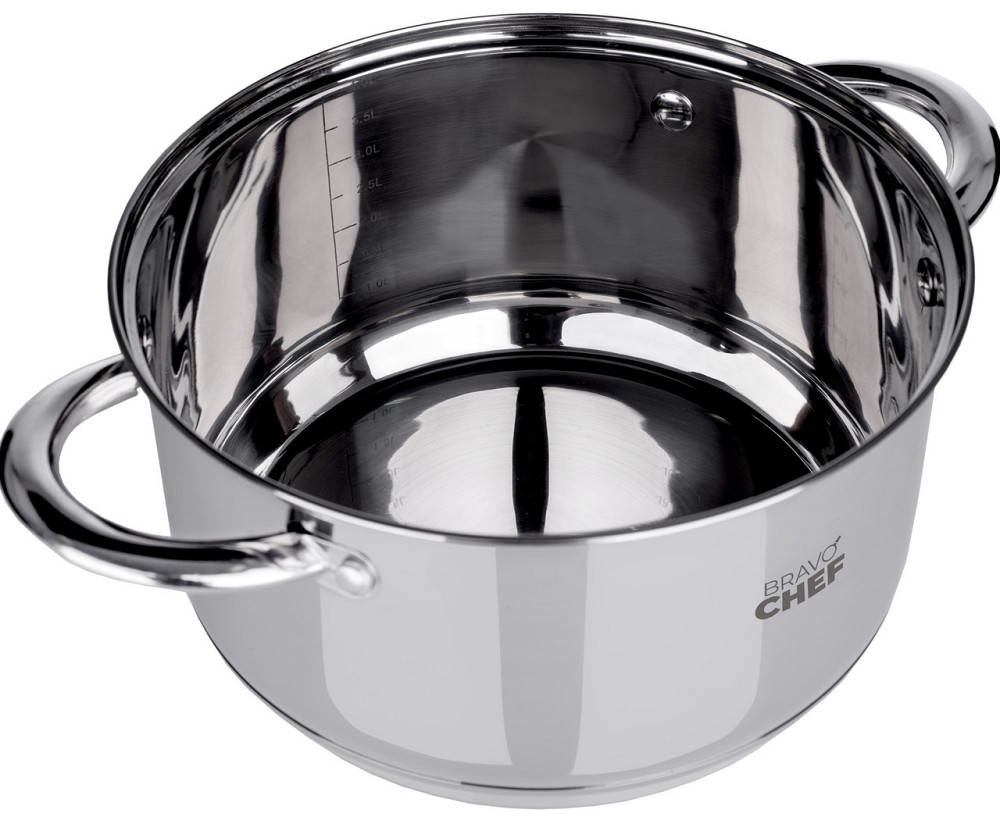 Кастрюля Bravo Chef 18 см (2.6 л) с крышкой (6720868) Киев - изображение 5