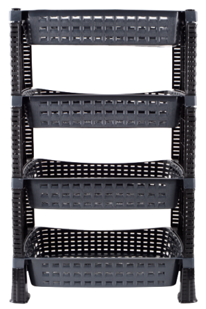 Етажерка 4-х ярусна Violet House 0761 Роттанг Эко Grey (7048611) Київ