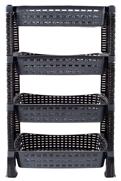 Етажерка 4-х ярусна Violet House 0761 Роттанг Эко Grey (7048611) Київ - фото 1