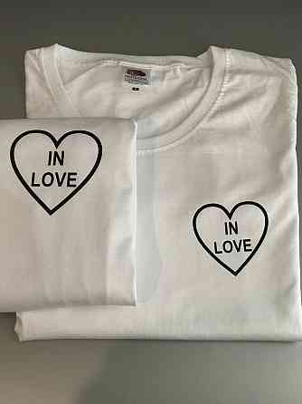 Парні футболки для хлопця та дівчини з написом IN LOVE Чернівці