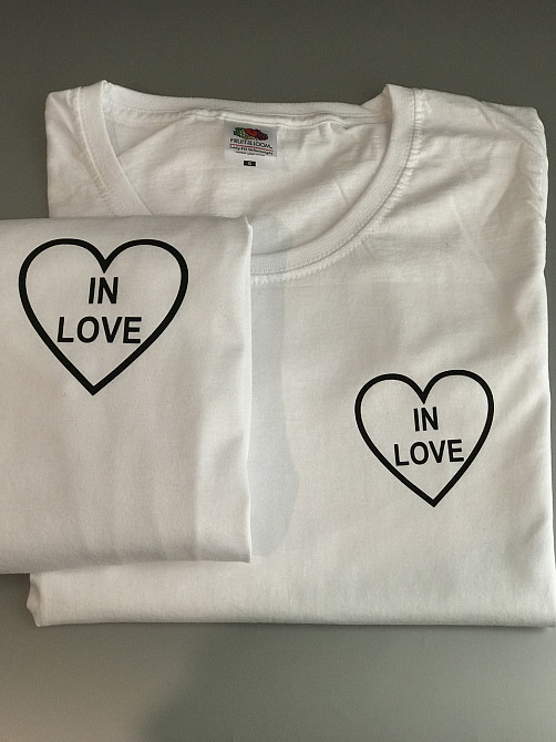 Парні футболки для хлопця та дівчини з написом IN LOVE Чернівці - фото 3