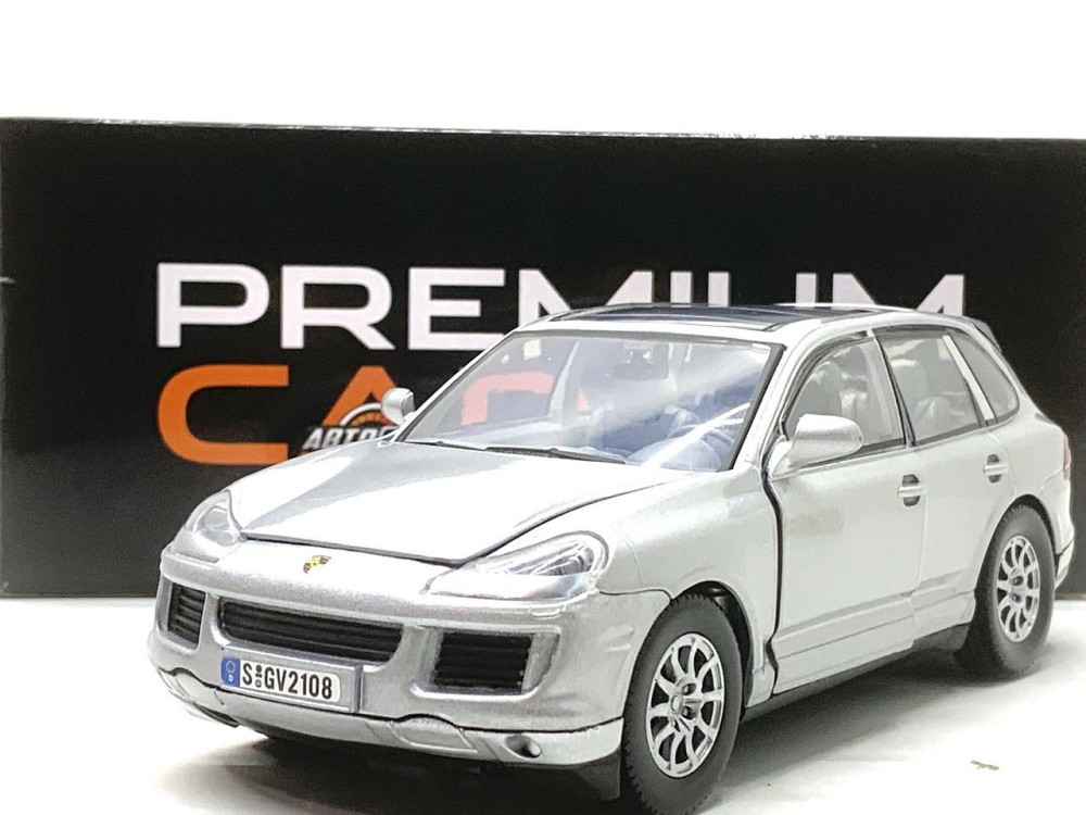 Машина Автосвіт Porsche Cayenne інерційна відкриваються двері капот багажник 1:24 Сіра (AP-1907) Чернигов - изображение 1