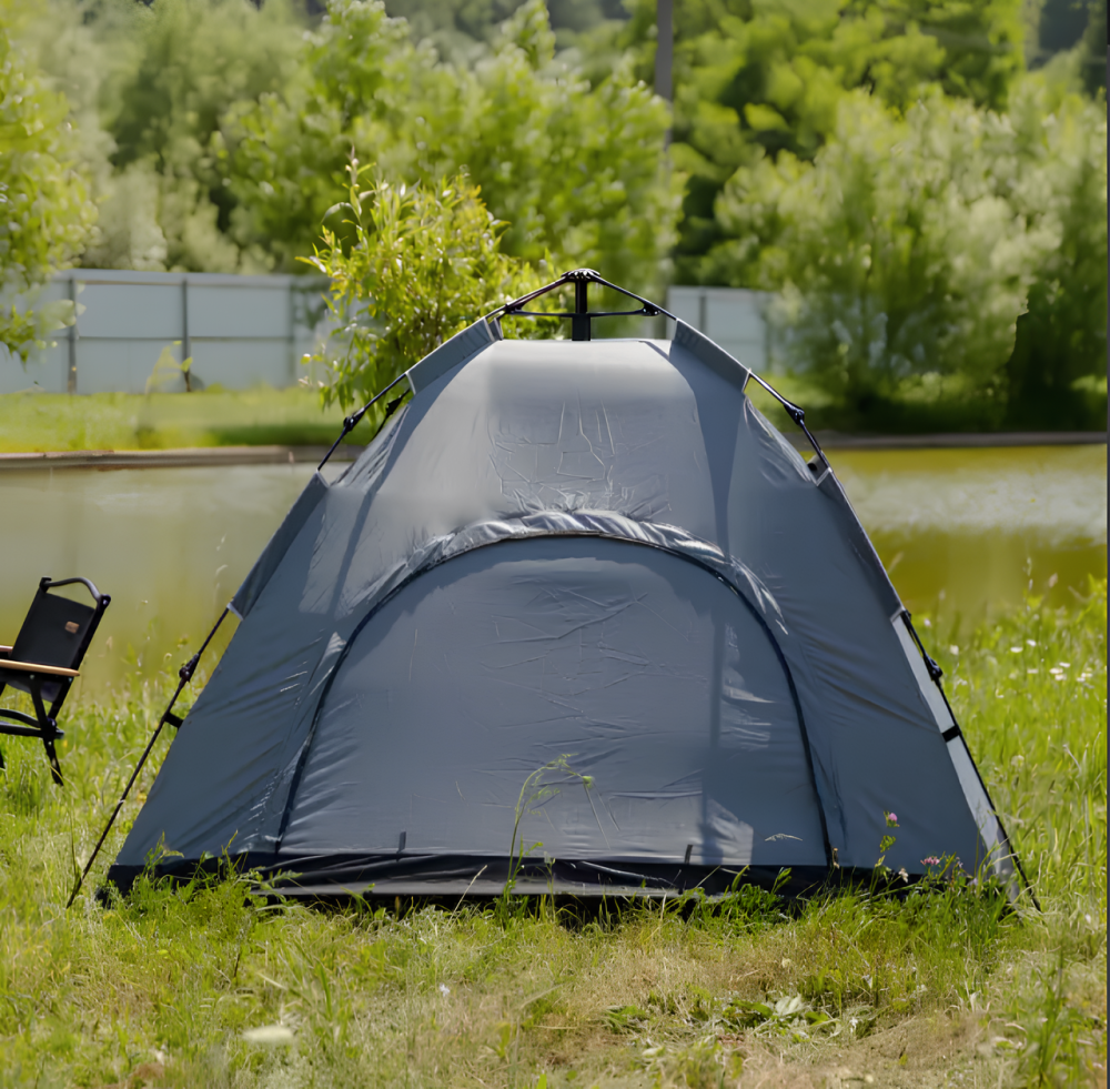 Туристичний двомісний намет Explorer Duo 200×200×140 см, сірий — легкий, міцний і зручний, ідеальний для активного відпочинку та п Львів - фото 2