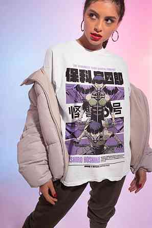 Футболка для мальчика аниме Сосхиро Хосхина Каиджу Н оверсайз (рост от 165 до 180 ) Черний AnimeJ1110m Днепр